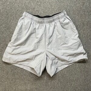 Hill City Mens Grey Perforated Running Training Shorts Size M 5 Inch Inseam